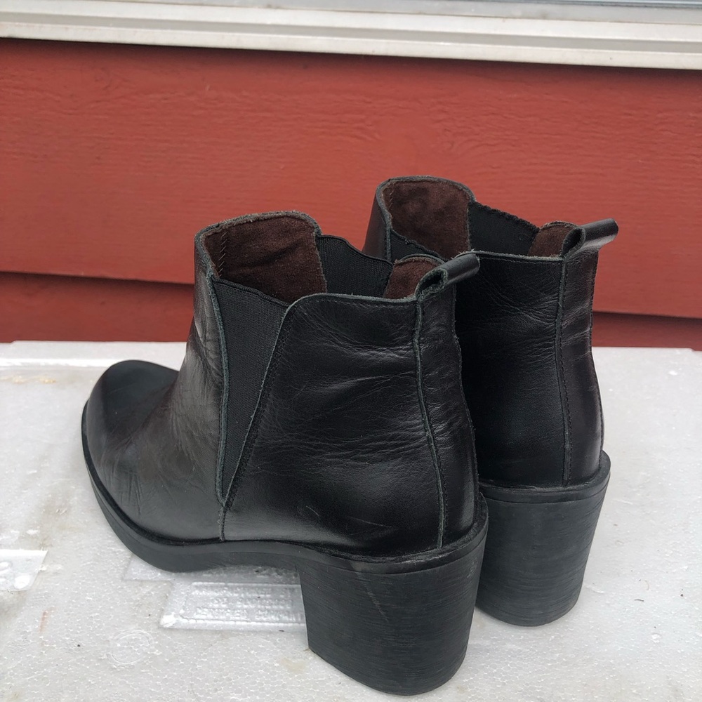 TLB  Mallorca Women’s Black Leather Ankle Boots Size 41/10.5US - Picture 7 of 16